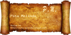 Pete Melinda névjegykártya